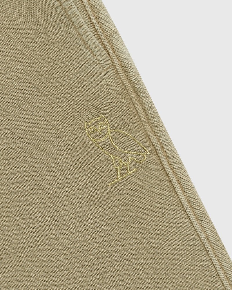pantalones octobers very own ovo muskoka garment dyed open hem sweatpant sand