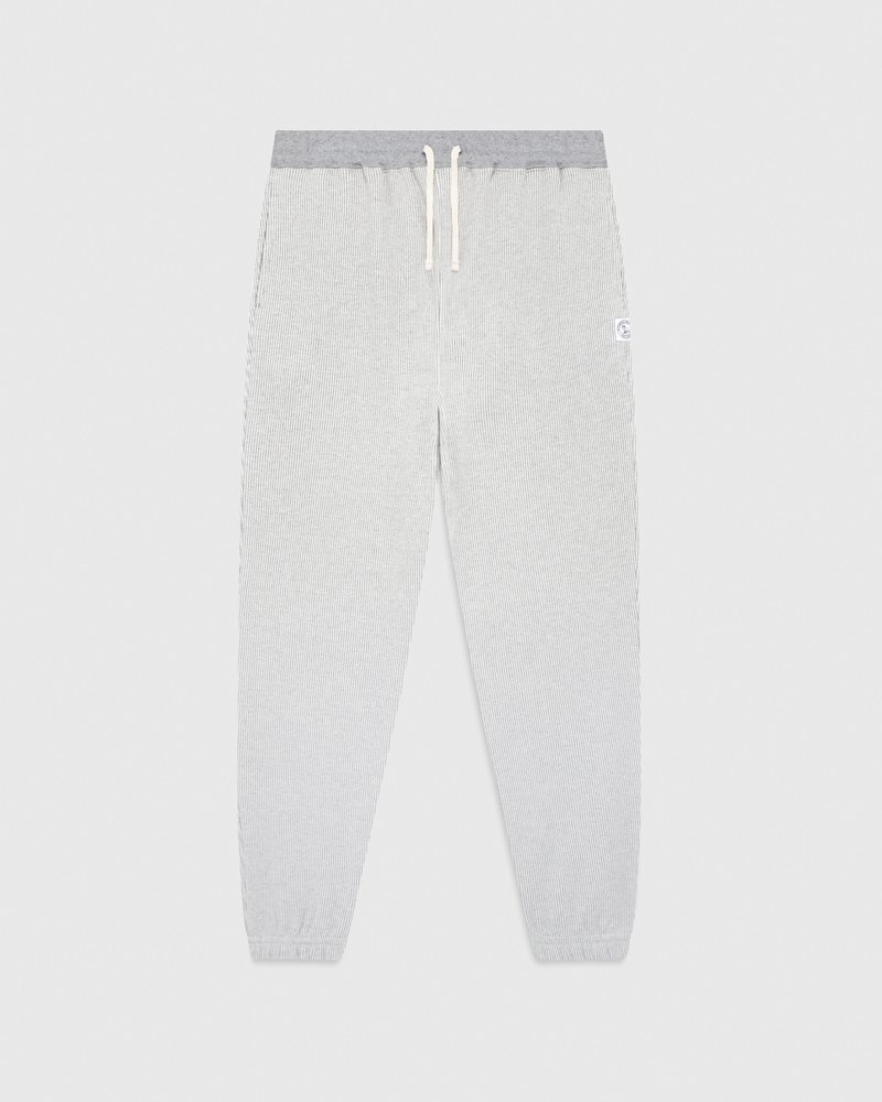 pantalones octobers very own ovo seersucker fleece relaxed fit sweatpant greycream