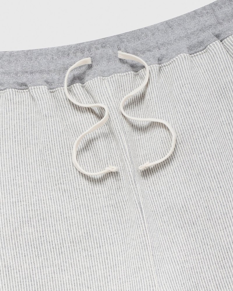 pantalones octobers very own ovo seersucker fleece relaxed fit sweatpant greycream