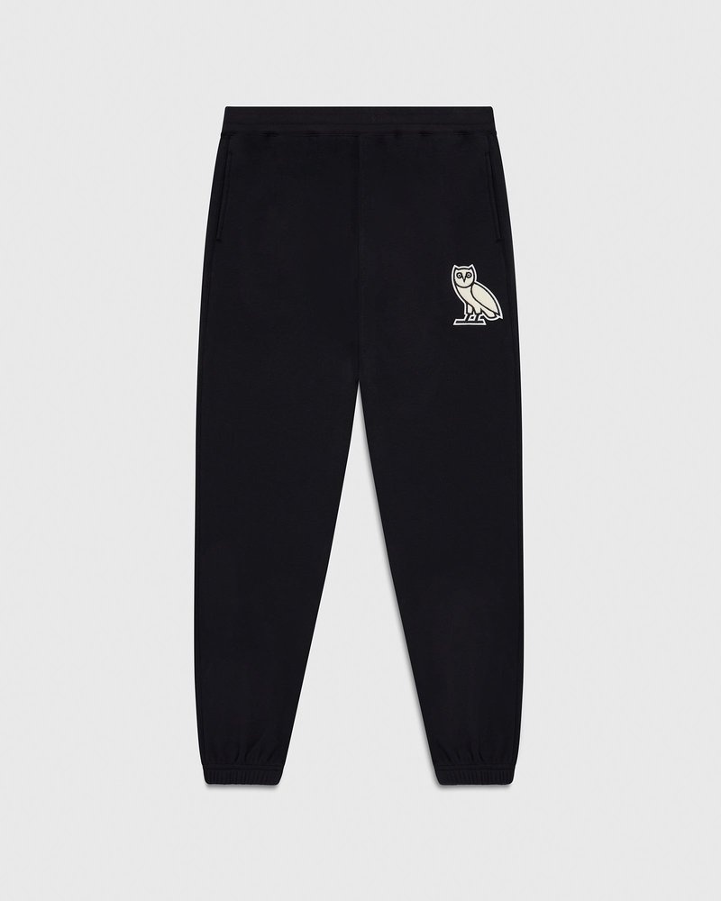 pantalones octobers very own ovo mini og plush sweatpant negros