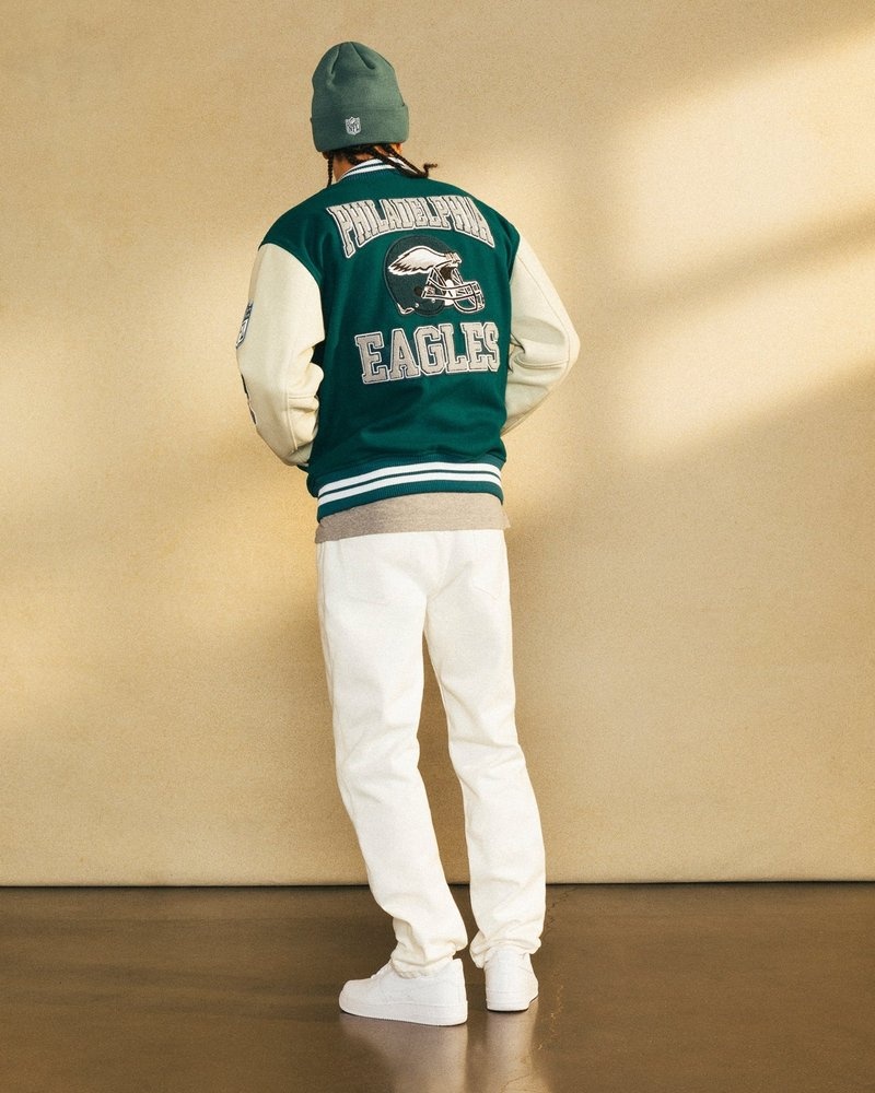 ropa de abrigo octobers very own ovo nfl philadelphia eagles varsity jacket verdes