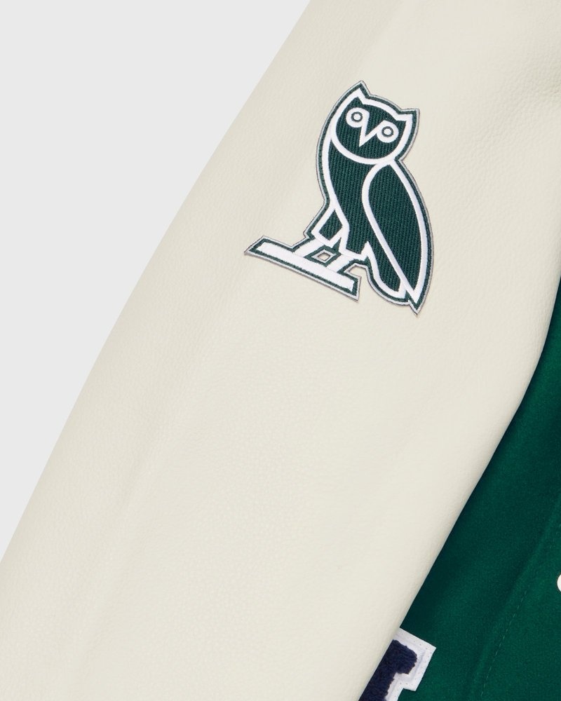 ropa de abrigo octobers very own ovo nfl philadelphia eagles varsity jacket verdes