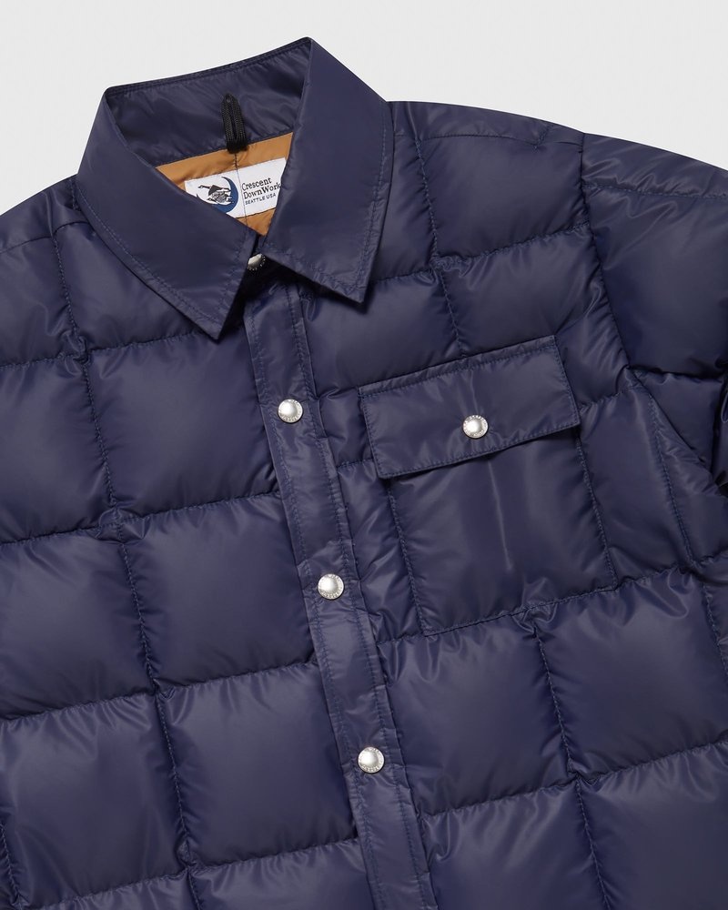 ropa de abrigo octobers very own ovo crescent down works down shirt azul marino