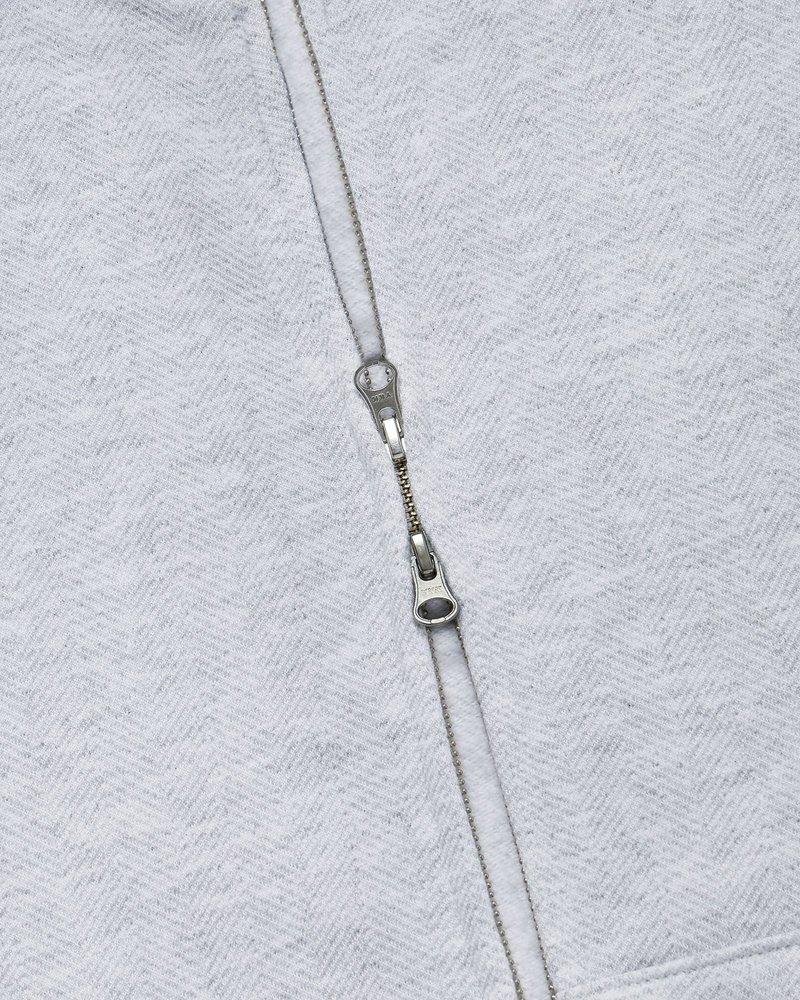 suéteres octobers very own ovo herringbone full-zip hoodie grises