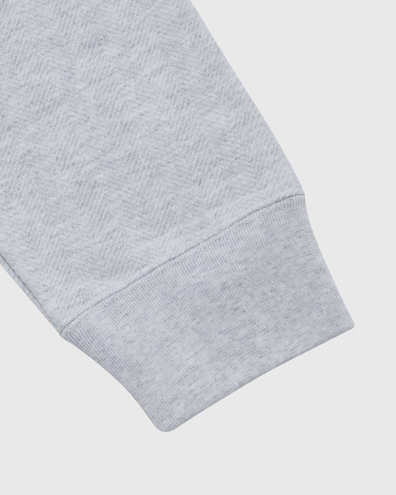 suéteres octobers very own ovo herringbone full-zip hoodie grises