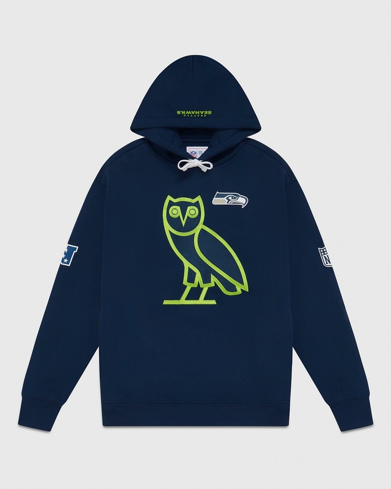 suéteres octobers very own ovo nfl seattle seahawks og hoodie azules
