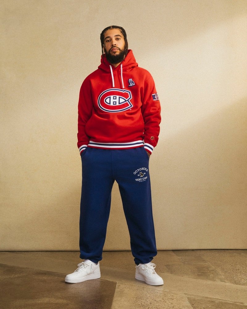 suéteres octobers very own ovo montreal canadiens hoodie rojos