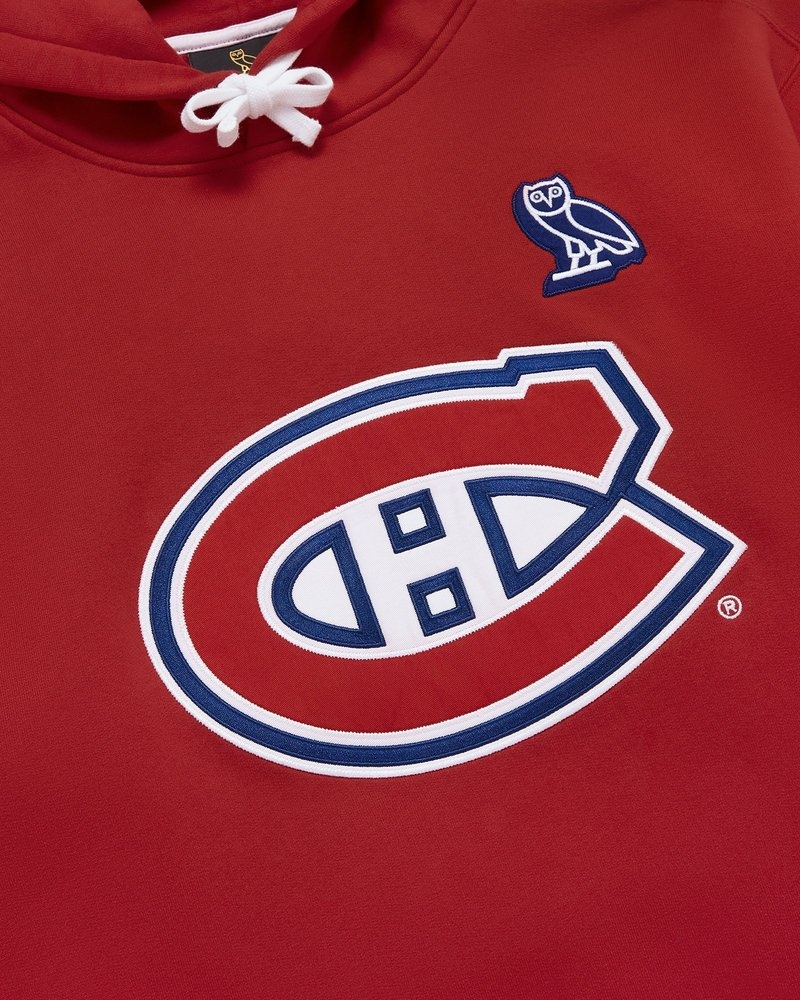 suéteres octobers very own ovo montreal canadiens hoodie rojos