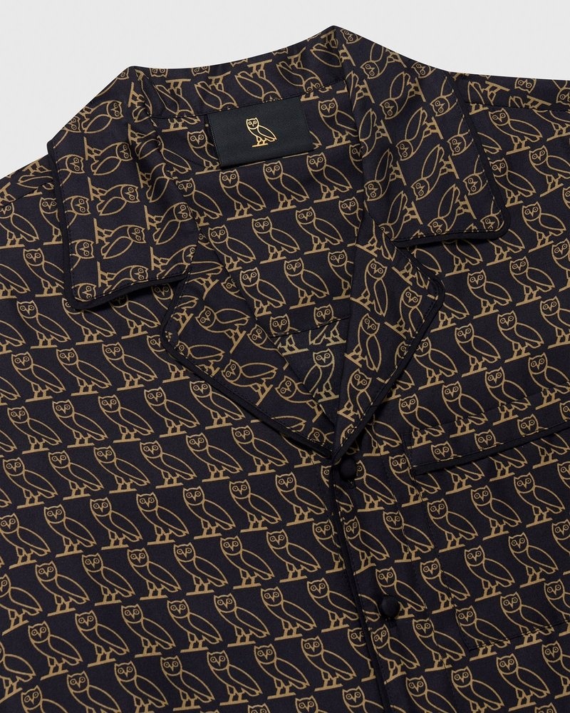 tops octobers very own ovo silk pyjama shirt negros